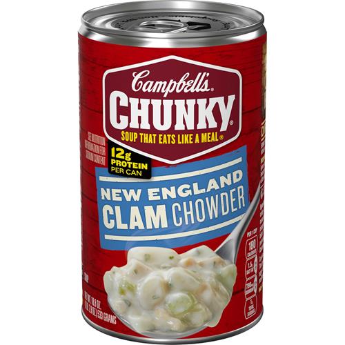 Soupe Campbell's Chunky, chaudrée de palourdes à la Nouvelle-Angleterre, boîte de 533 g