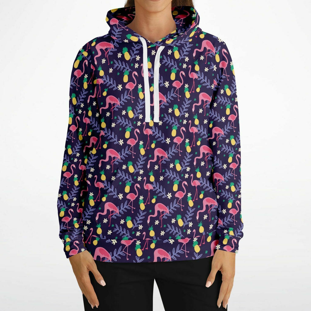 Sweat à capuche Flamant Ananas