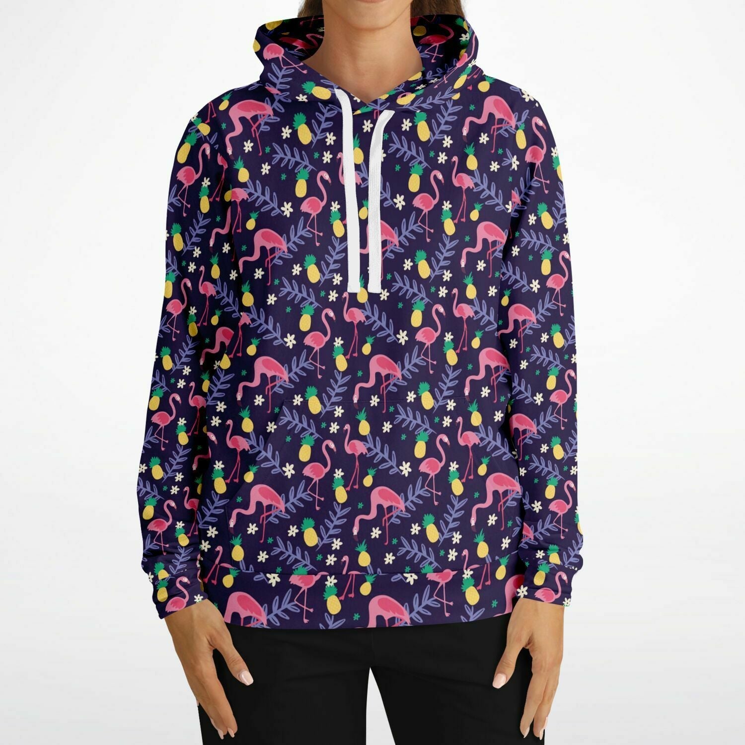 Sweat à capuche Flamant Ananas