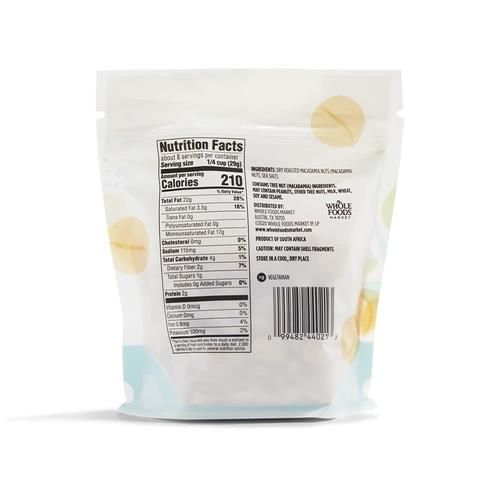 Whole Foods Market, Noix de macadamia grillées et salées, 227 g