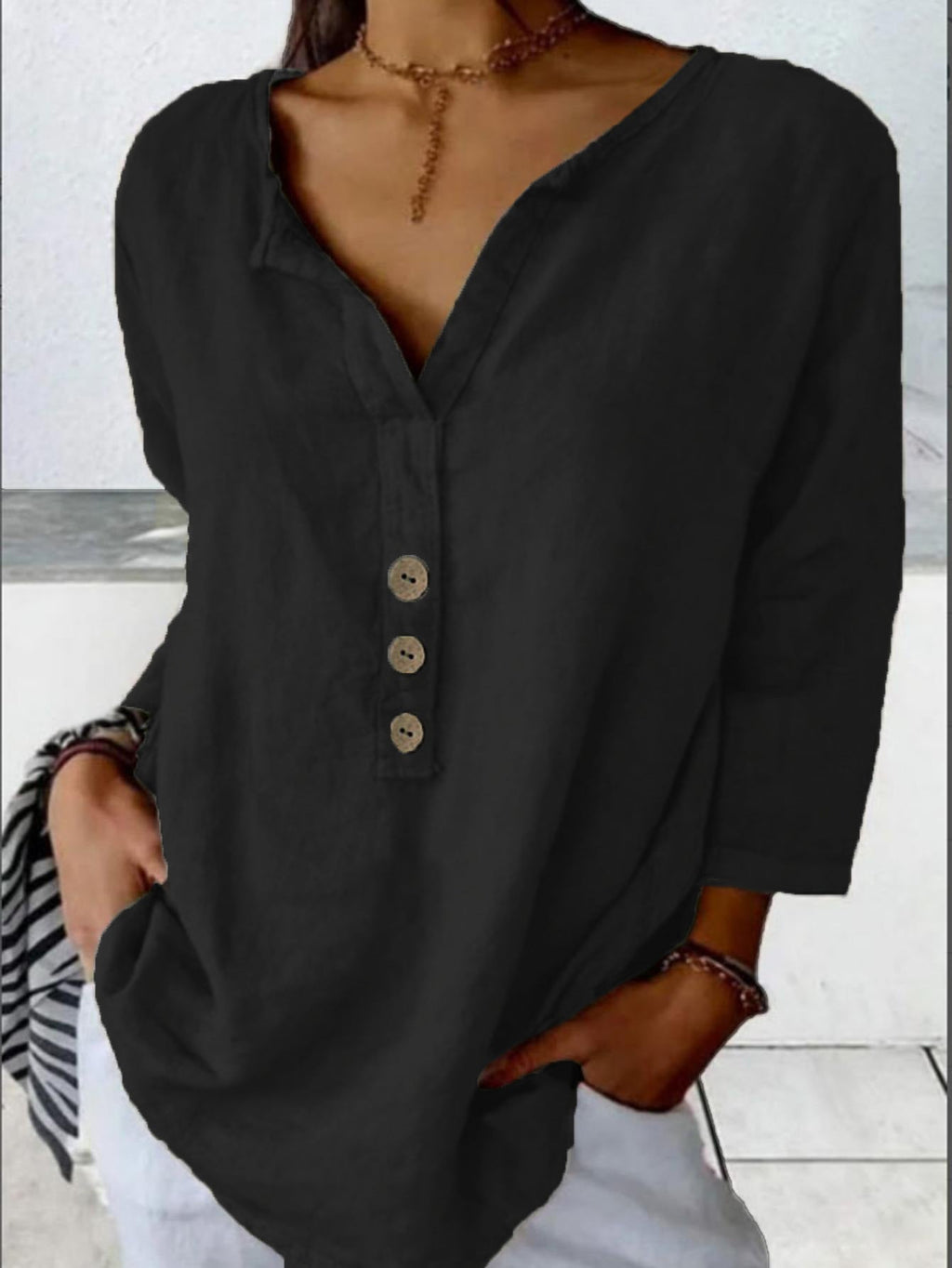 Chemise à col cranté moderne – Un incontournable décontracté et chic