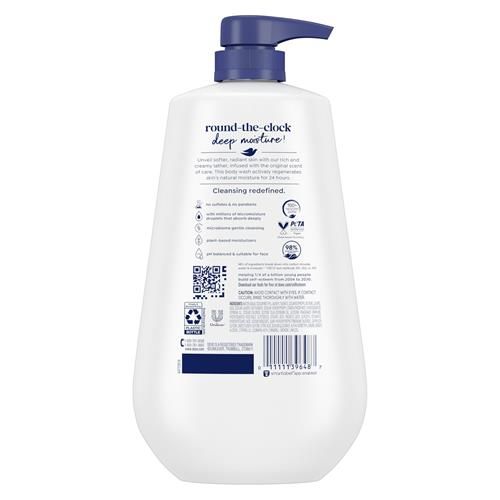 Dove Gel douche Hydratation profonde pour une peau douce et hydratée pendant 24h, nettoyant hydratant sans sulfates, sans parabènes, 908 g