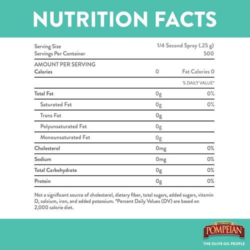 Vaporisateur d'huile d'avocat 100% Pompeian, Saveur légèrement noisettée, Idéal pour la cuisson à haute température, les rôtis et les sautés, Naturellement sans gluten, Non allergène, Sans OGM, Sans propulseur, 5 fl. oz. - P
