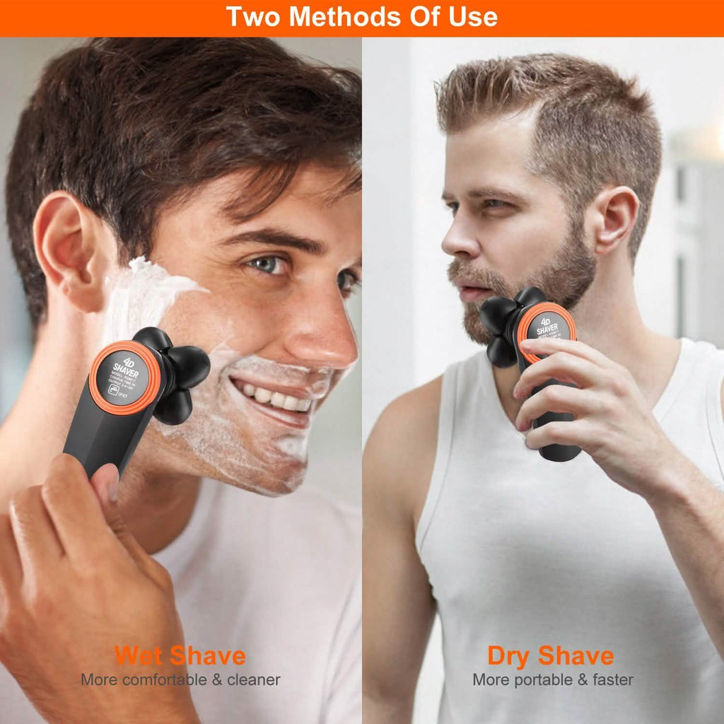 Rasoir électrique 4D IPX7 rechargeable tondeuse à barbe