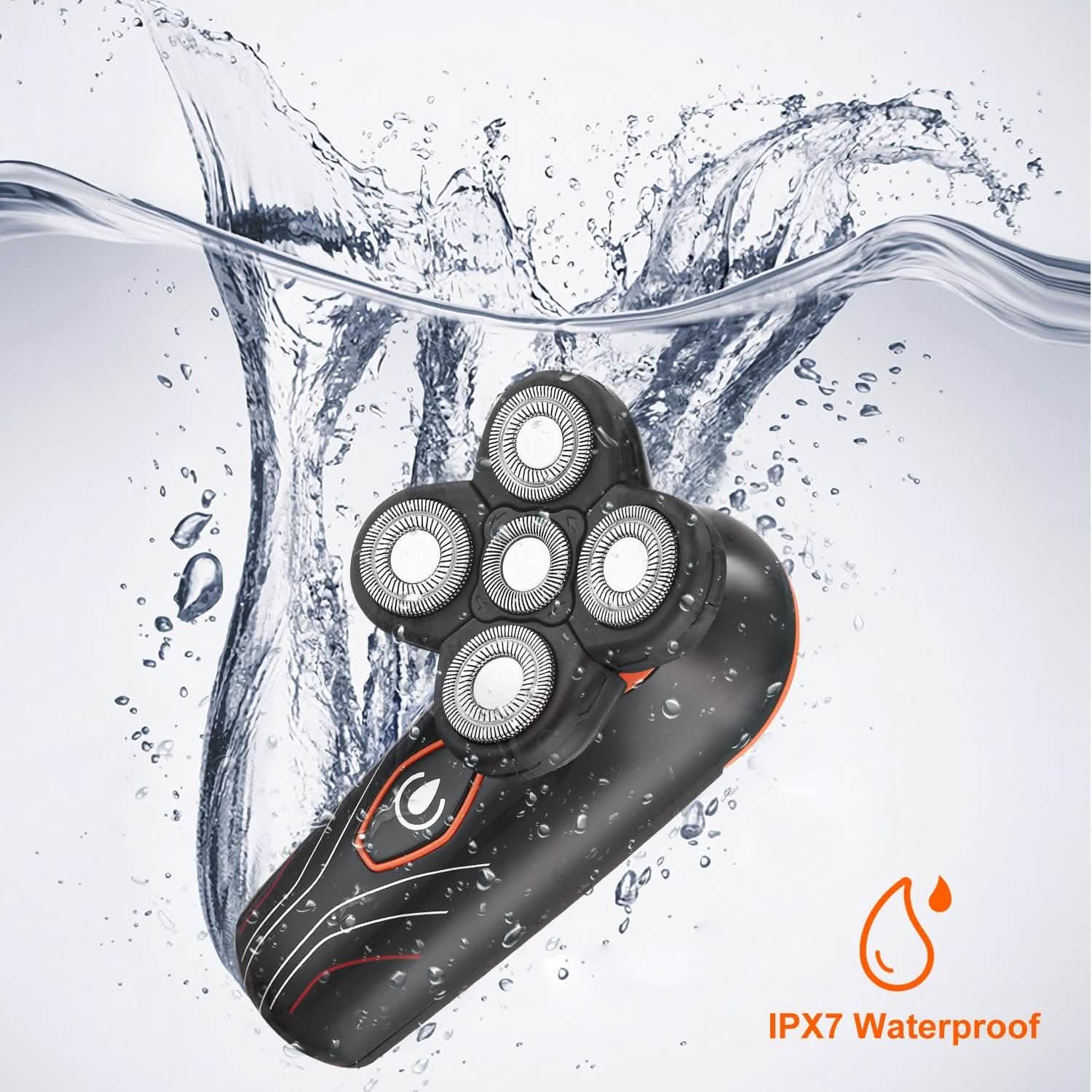 Rasoir électrique 4D IPX7 rechargeable tondeuse à barbe