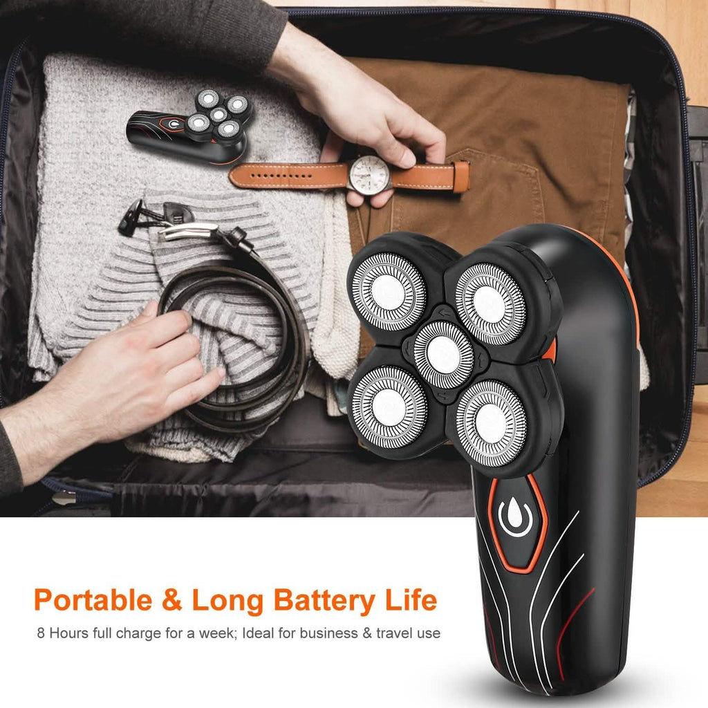 Rasoir électrique 4D IPX7 rechargeable tondeuse à barbe