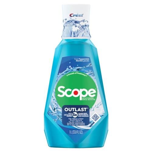 Crest Scope Outlast Bain de bouche, menthe poivrée longue durée, 1 L (Sg_B019fgcow6_Us)