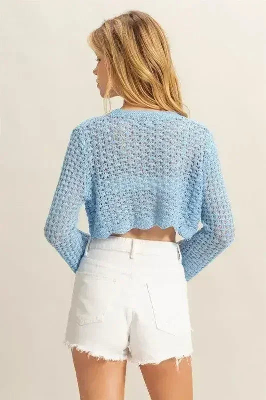 Gilet court en crochet noué devant HYFVE
