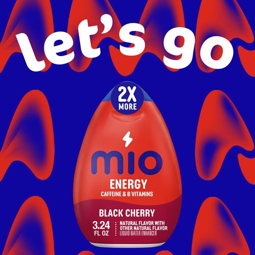 Mio Energy Black Cherry Naturally Flavored With Other Natural Flavor Liquid Water Enhancer, 3.24 Fl Oz Bottle