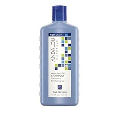 Andalou Naturals Argan Stem Cell Age Defying Shampoo, Strengthening Hair Care For Thinning, Dull Or Weak Hair, Helps Revitalize & Strengthen For Fuller, Healthier-Looking Hair, 11.5 Ounce