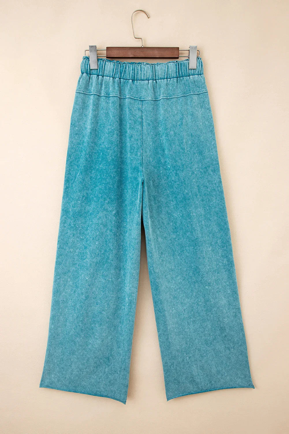 Pantalon Lapis Mineral Wash noué taille haute à ourlet brut