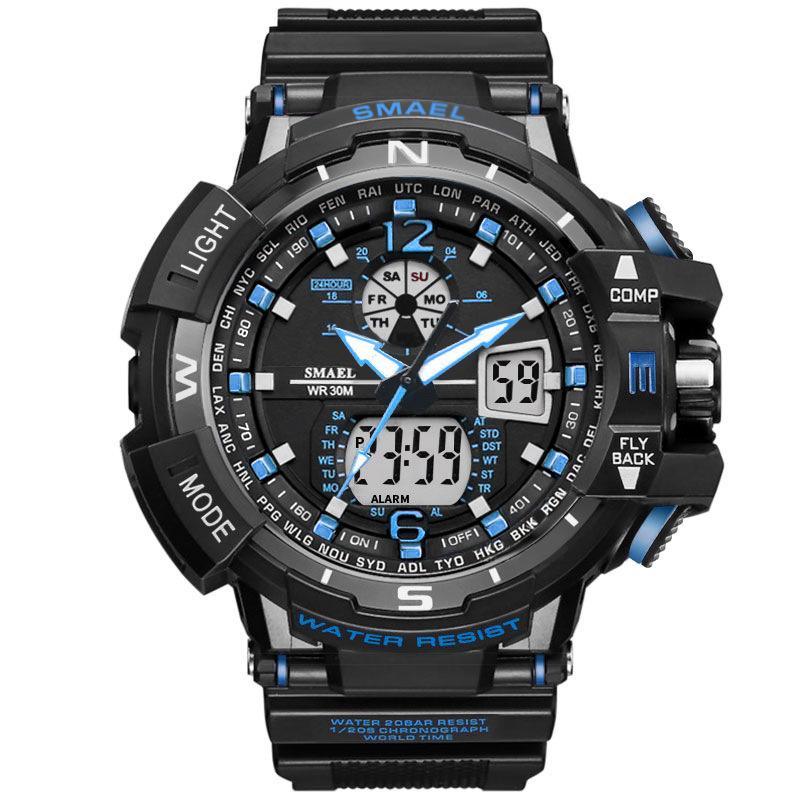 Montre de sport moderne pour hommes et femmes avec affichage numérique LED à quartz, montre numérique de luxe de marque supérieure pour hommes, Relogio Masculino au design populaire militaire, étanche 50M