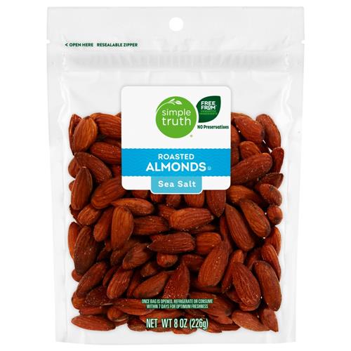 Noix d'amandes grillées au sel de mer Simple Truth 8 oz