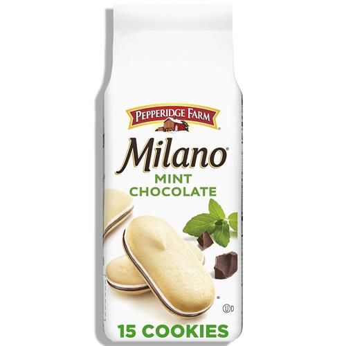 Biscuits Pepperidge Farm Milano Chocolat Menthe, sac de 198 g (15 biscuits)
