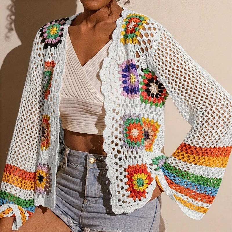 Gilet élégant en crochet pour femme