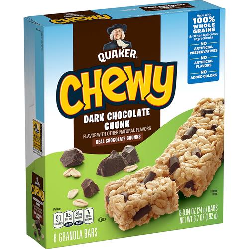 Barres granola Quaker Chewy Pépites de chocolat, 24 g, 8 unités