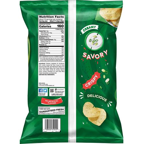 Croustilles Lays, saveur Crème sure et oignon, 354,4 g