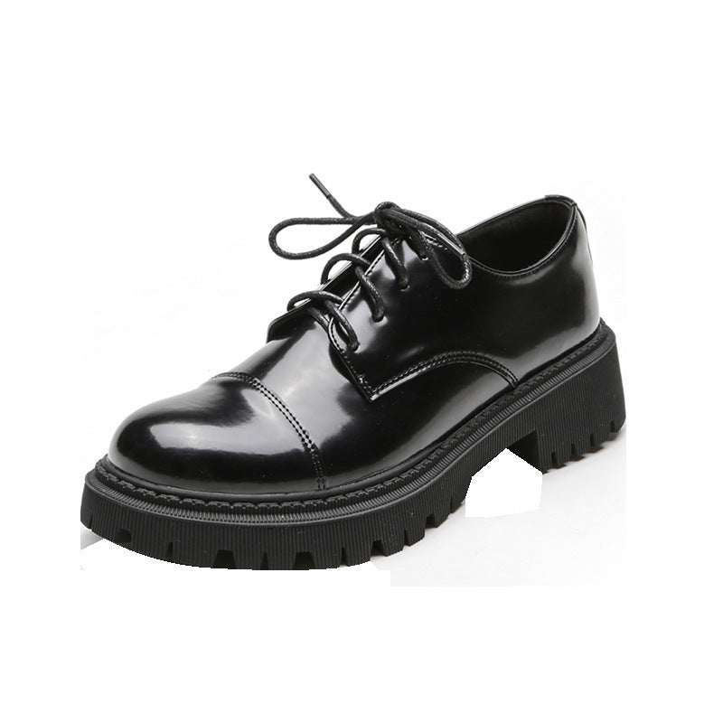 Chaussures compensées rétro unies à enfiler pour femme