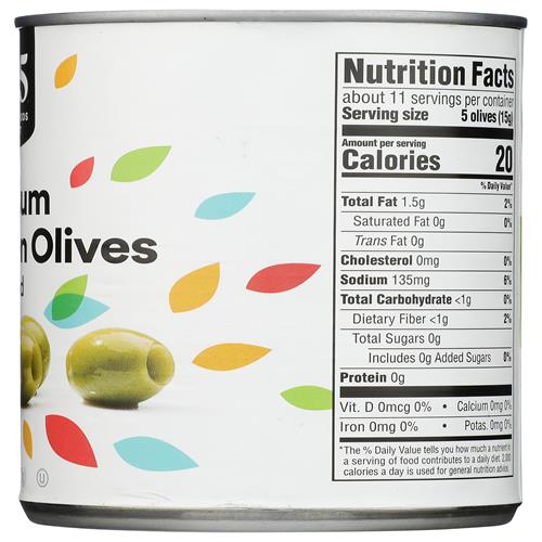 Whole Foods Market, Olives vertes dénoyautées, 170 g