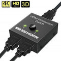 Commutateur Répartiteur HDMI 4K 2 Ports, Commutateur HDMI Bidirectionnel 2 Ports, Sélecteur d'Affichage, Prise en Charge Ultra HD 4K 1080P 3D HDR pour HDTV Gaming