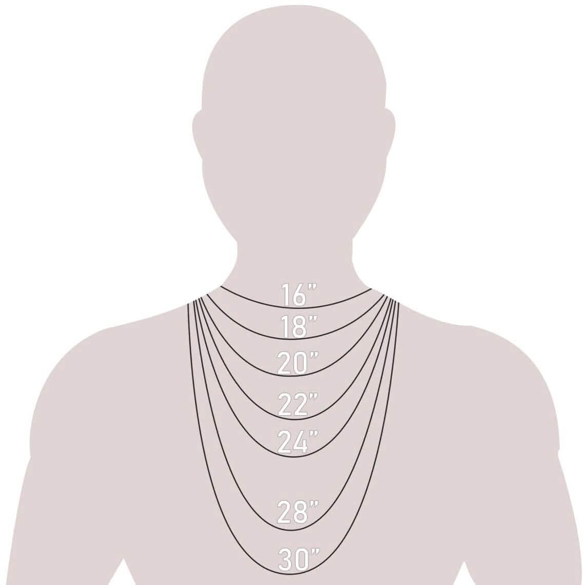 Collier chaîne corde en or jaune 14 carats, coupe diamant
