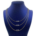 Collier chaîne corde en or jaune 14 carats, coupe diamant