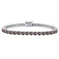 Bracelet tennis 4mm en topaze mystique ronde