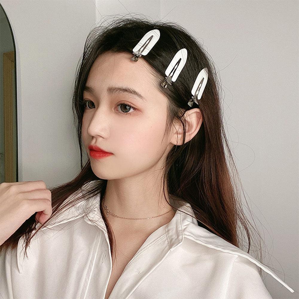 4 pinces/1 pince à cheveux sans pli, sans couture, frange latérale, barrette de fixation de frange, accessoires de maquillage, de lavage du visage, épingles à cheveux pour femmes et filles, magnifiques accessoires capillaires pour femmes