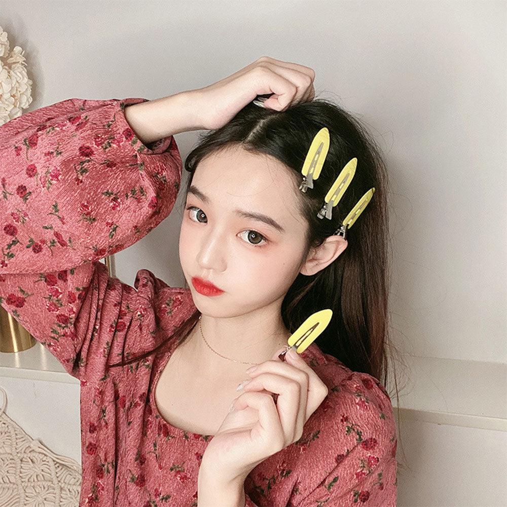 4 pinces/1 pince à cheveux sans pli, sans couture, frange latérale, barrette de fixation de frange, accessoires de maquillage, de lavage du visage, épingles à cheveux pour femmes et filles, magnifiques accessoires capillaires pour femmes