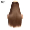 Extensions capillaires à clip 5 pièces, résistantes à la chaleur, fausses postiches longues et ondulées, clips synthétiques dorés sur extensions de cheveux raides avec ligne de poisson invisible, postiche superposée