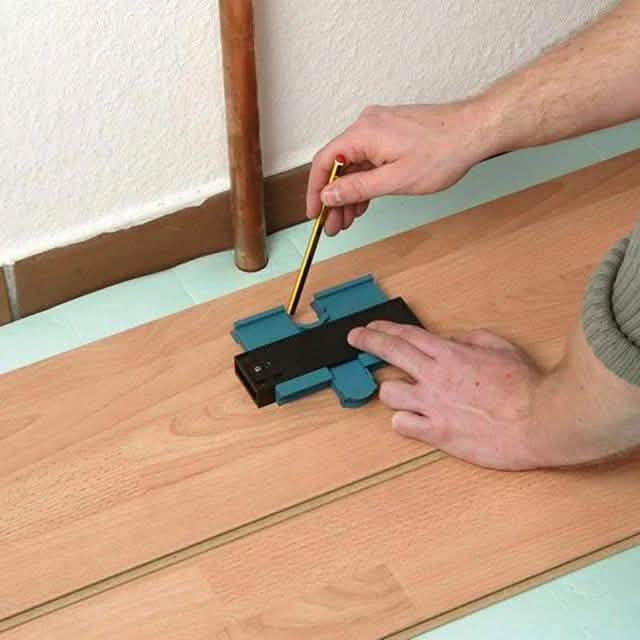 Jauge de profil de contour 5" pour carrelage, stratifié, façonnage de bords, règle de mesure du bois