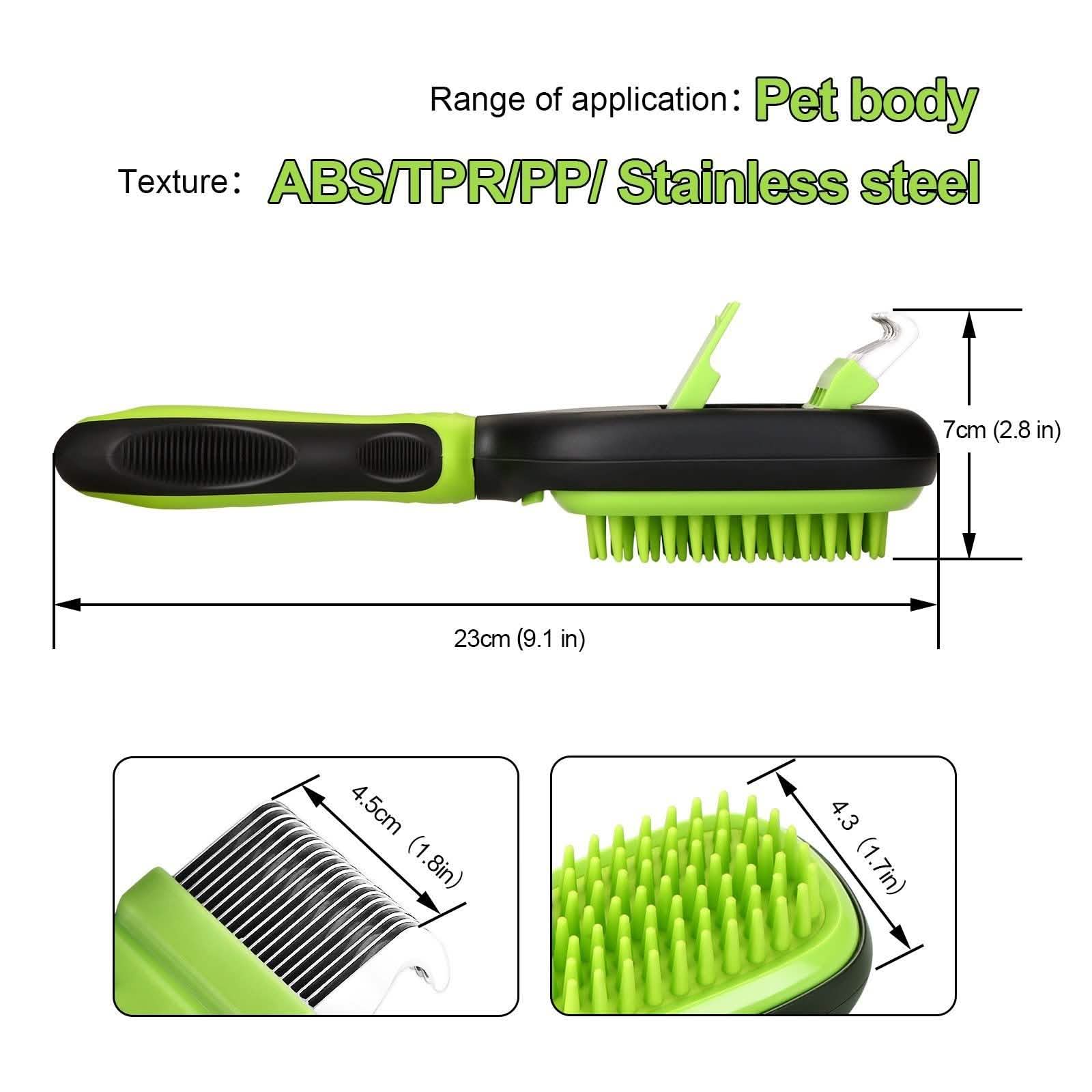 Ensemble de 5 brosses pour animaux de compagnie – Toilettage, démêlage, massage