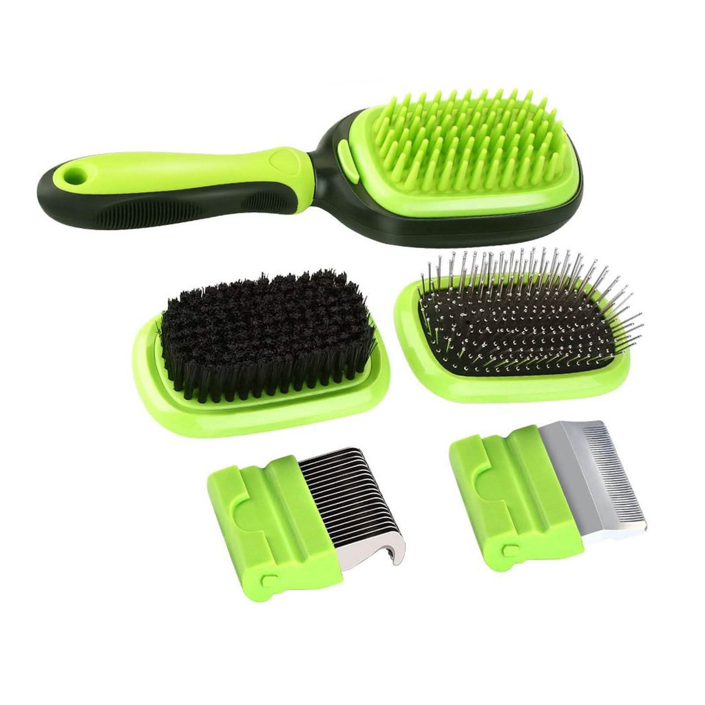 Ensemble de 5 brosses pour animaux de compagnie – Toilettage, démêlage, massage