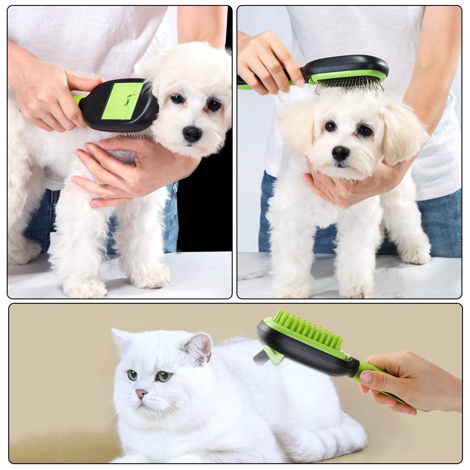 Ensemble de 5 brosses pour animaux de compagnie – Toilettage, démêlage, massage