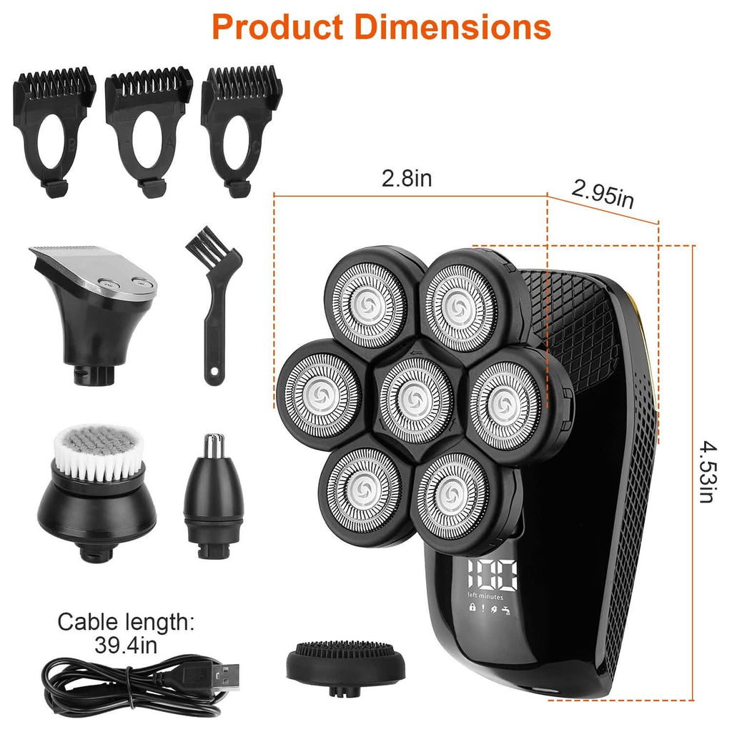 Trousse de rasage et tondeuse sans fil rechargeable 5-en-1