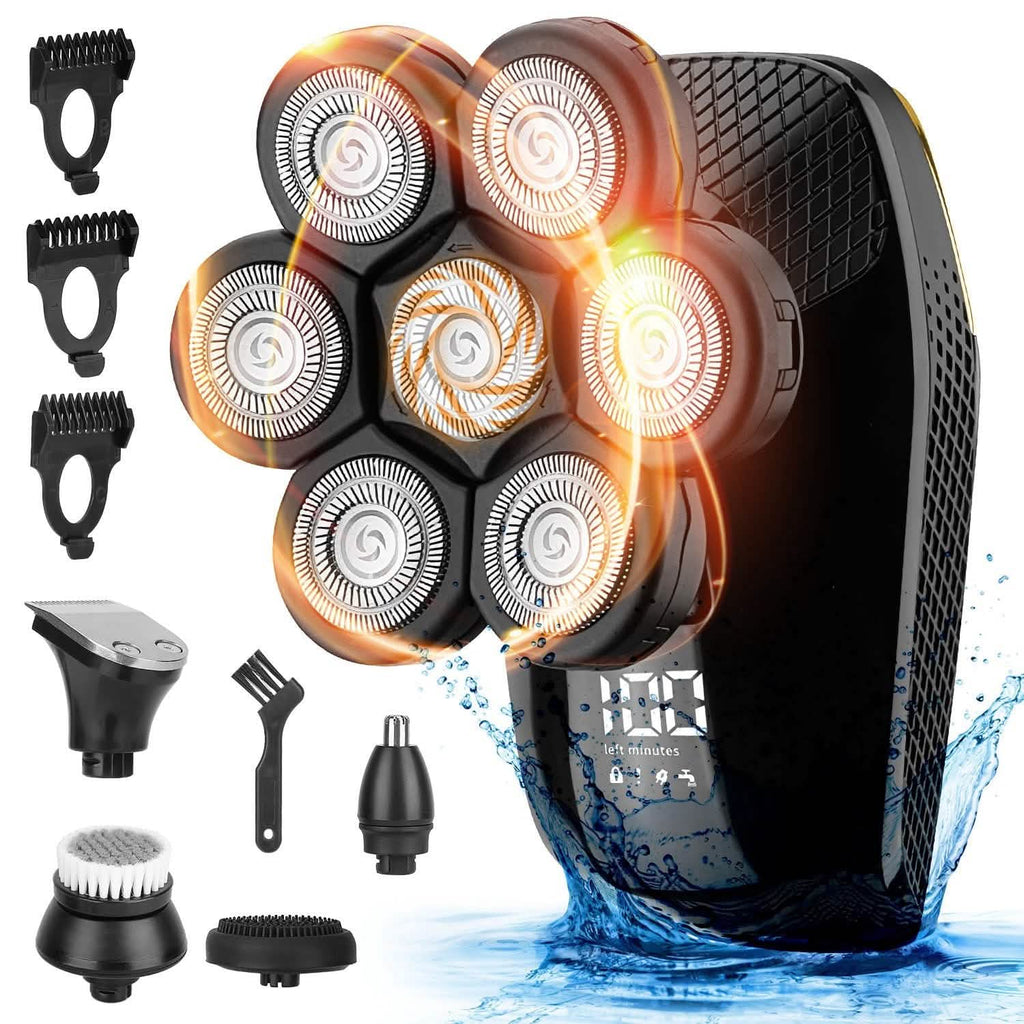 Trousse de rasage et tondeuse sans fil rechargeable 5-en-1
