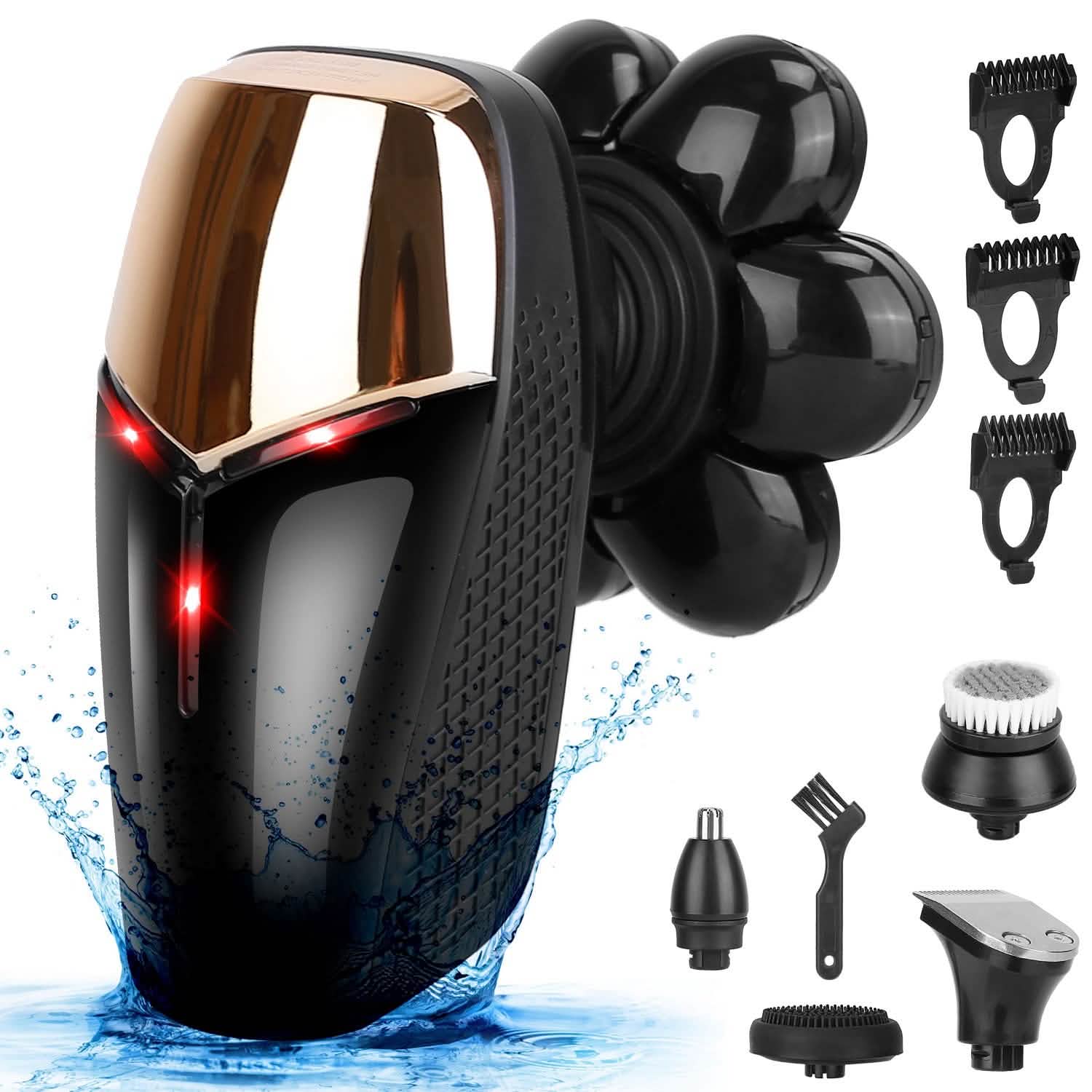 Trousse de rasage et tondeuse sans fil rechargeable 5-en-1