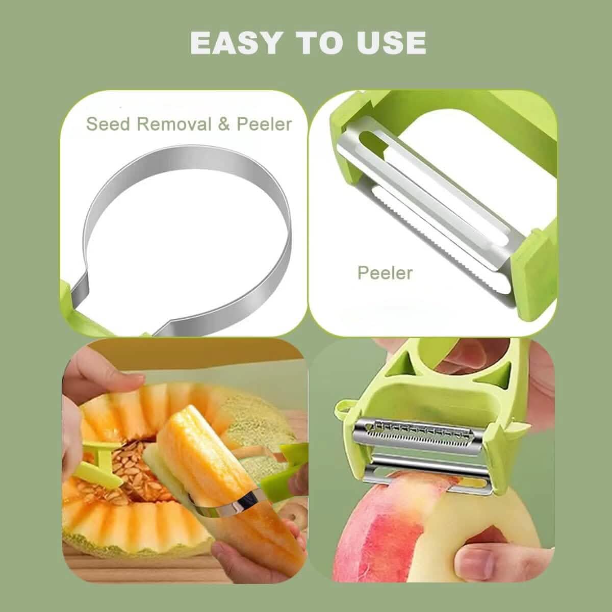 Outils de sculpture de fruits en acier inoxydable 5-en-1