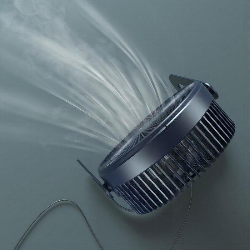 Mini ventilateur de bureau USB 5 pouces, rotatif à 360°, réglable, portable, électrique, silencieux, pour la maison ou le bureau, fort vent, deux modes de vitesse, super silencieux, mini ventilateur de refroidissement USB portable.