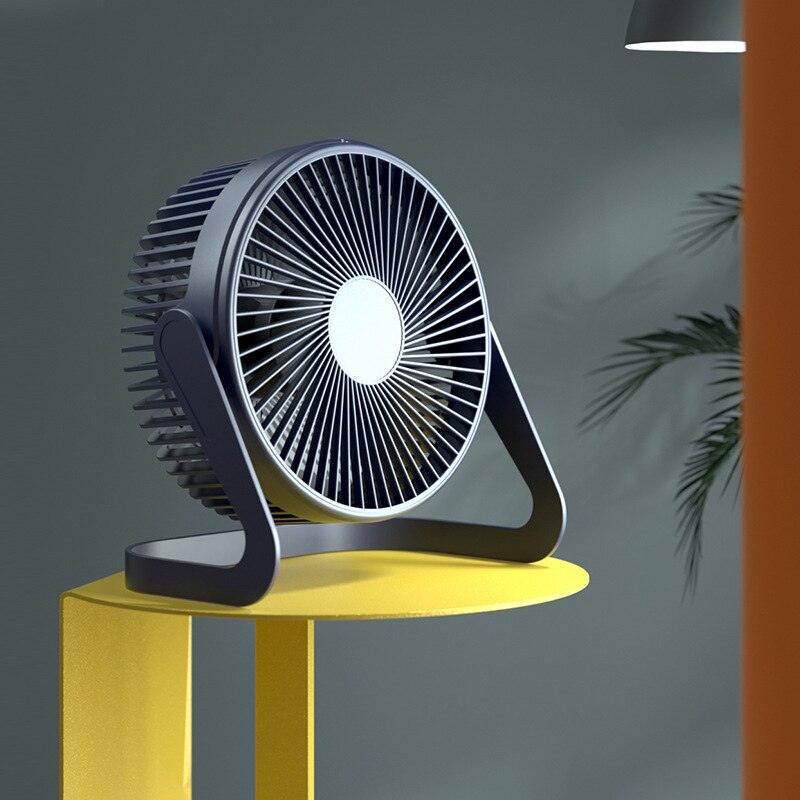 Mini ventilateur de bureau USB 5 pouces, rotatif à 360°, réglable, portable, électrique, silencieux, pour la maison ou le bureau, fort vent, deux modes de vitesse, super silencieux, mini ventilateur de refroidissement USB portable.