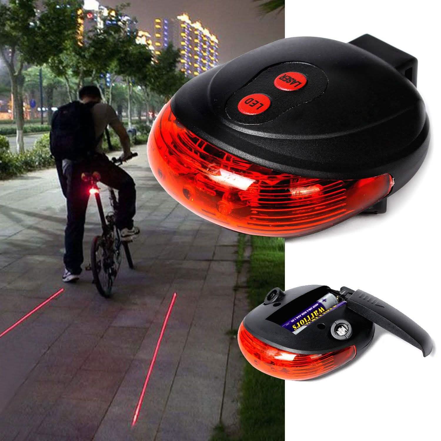 5 voyants de sécurité arrière pour vélo à LED