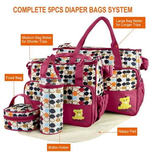 Lot de 5 sacs à langer pour bébé