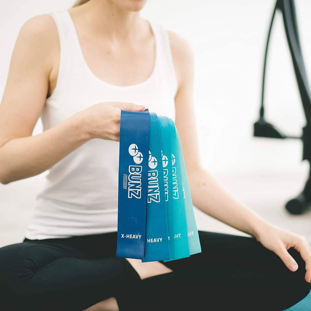 Paquet de 5 : Bande de fessiers Bunz Fitness