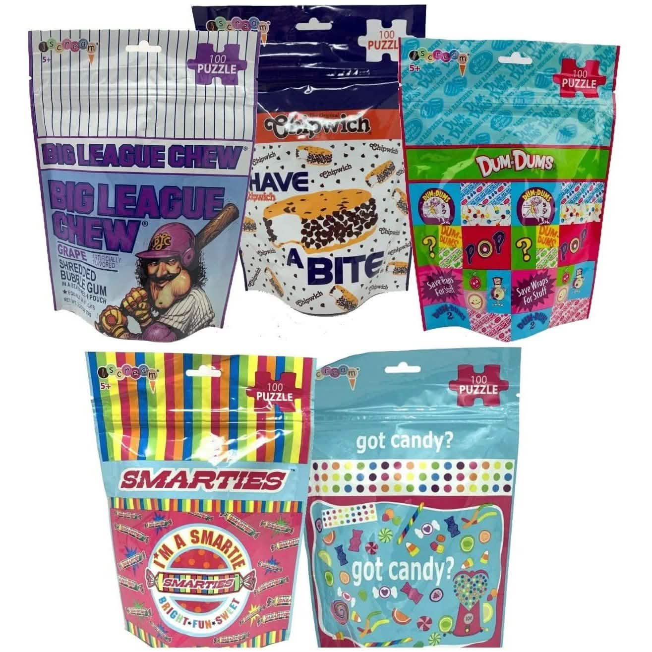 Lot de 5 : Puzzles sur le thème des bonbons et de la crème glacée