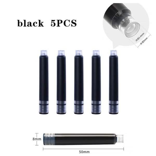 Lot de 5 : Stylo-plume de couleur tendance pour étudiant, fournitures scolaires, stylos à encre