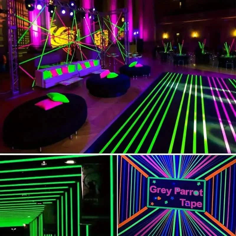 Lot de 5 rubans adhésifs fluorescents pour décorations de fête, anniversaires et loisirs créatifs