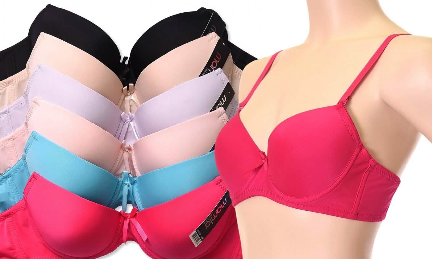 Lot de 5 : Soutien-gorge multi-positions demi-bonnet pour femme Mamia - Taille : 38C