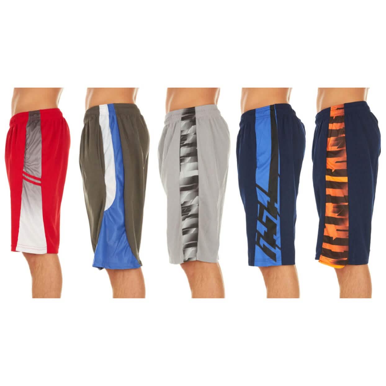 Lot de 5 : Shorts de sport performants assortis pour hommes