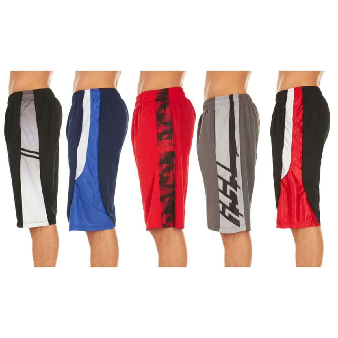Lot de 5 : Shorts de sport performants assortis pour hommes