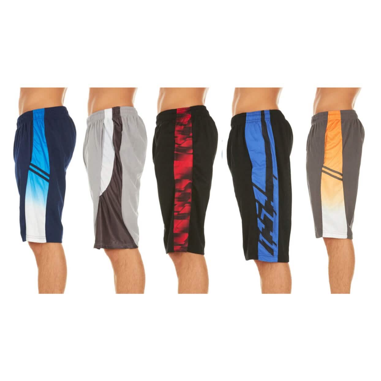 Lot de 5 : Shorts de sport performants assortis pour hommes